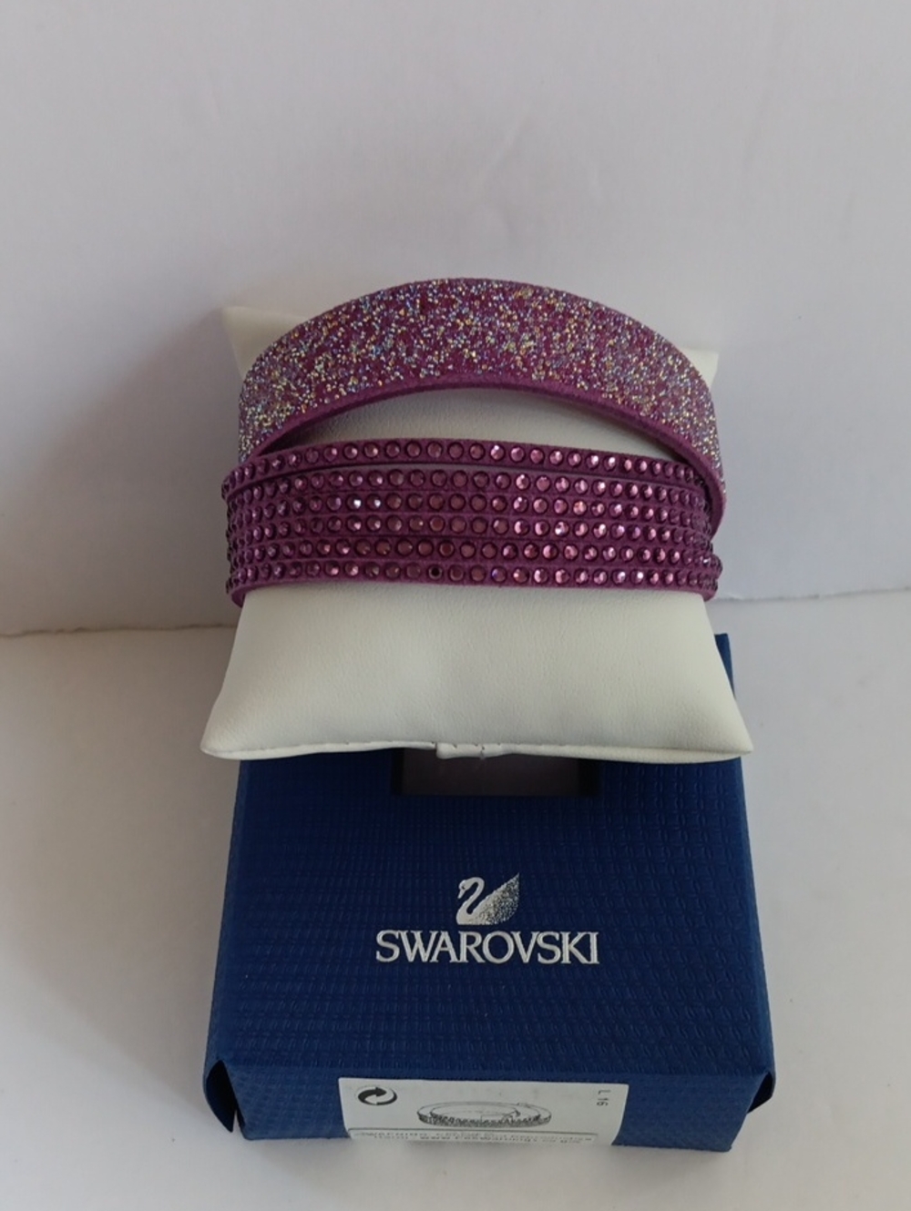 Swarovski Slake Duo Purple Crystal Wrap bracelet NWOT Box